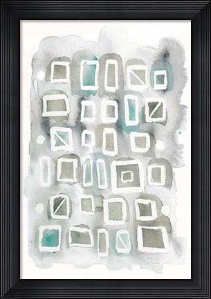 Framed Watercolor Squares Print