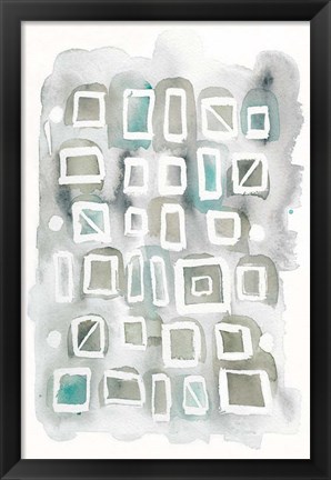 Framed Watercolor Squares Print