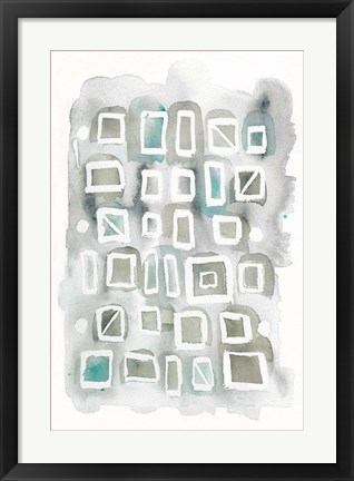 Framed Watercolor Squares Print