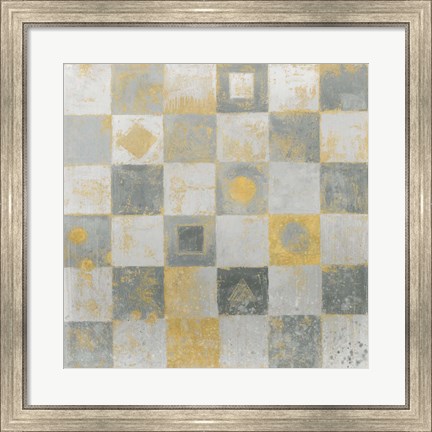 Framed Neutrality Abstract Gold Print