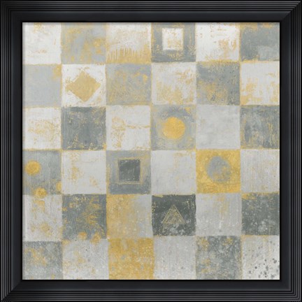 Framed Neutrality Abstract Gold Print