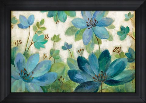 Framed Peacock Bloom Print