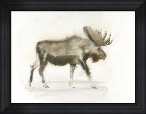 Framed Dark Moose Print