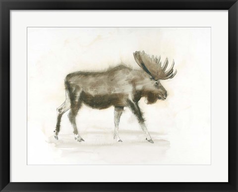 Framed Dark Moose Print