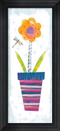 Framed Collage Flower I Border Print