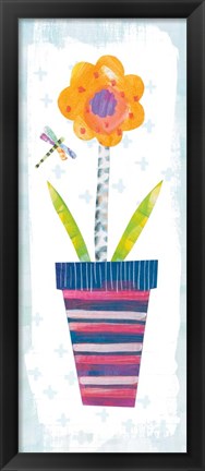 Framed Collage Flower I Border Print