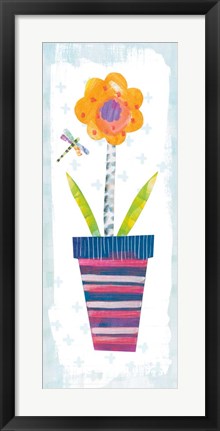 Framed Collage Flower I Border Print