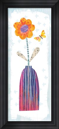 Framed Collage Flower II Border Print
