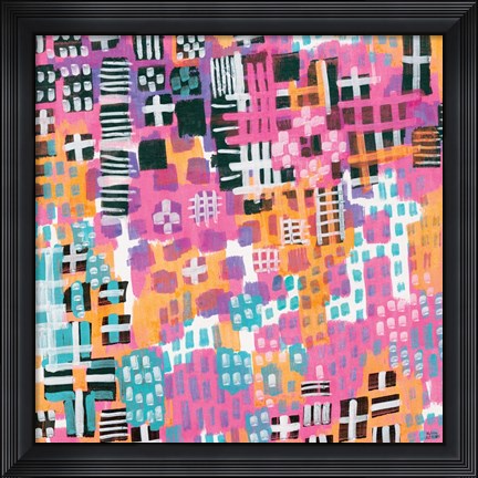 Framed City Lights Print
