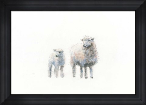 Framed Sheep and Lamb Print
