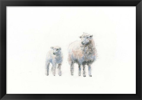 Framed Sheep and Lamb Print