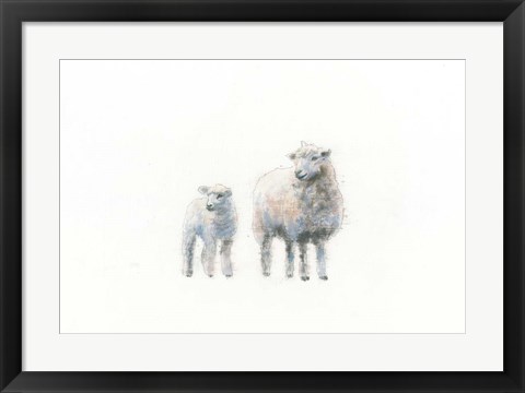 Framed Sheep and Lamb Print