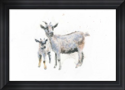 Framed Goat and Kid Print