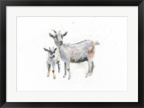 Framed Goat and Kid Print