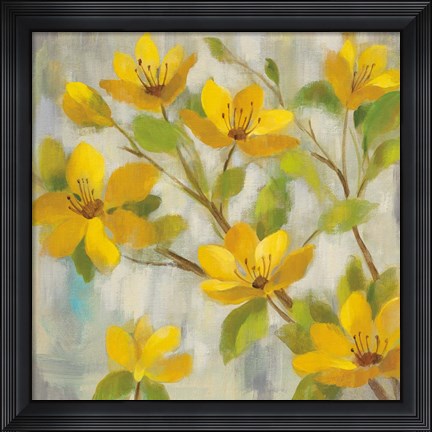 Framed Golden Bloom I Print