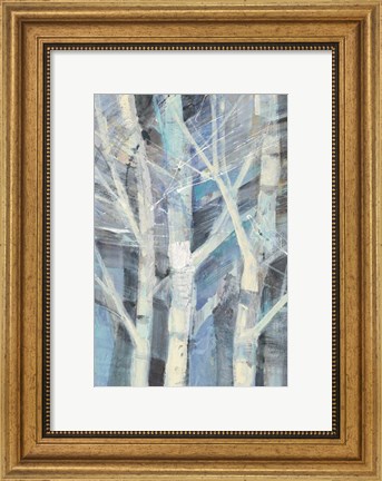 Framed Winter Birches I Print