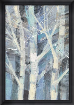 Framed Winter Birches I Print