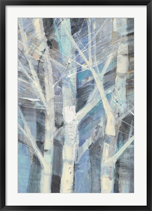 Framed Winter Birches I Print