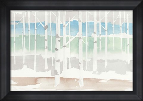 Framed Springlake Aspens Green Print