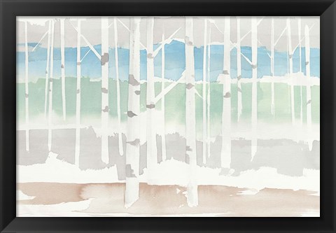 Framed Springlake Aspens Green Print