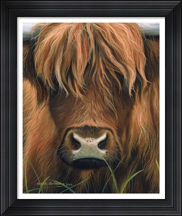 Framed Cow Portrait Print