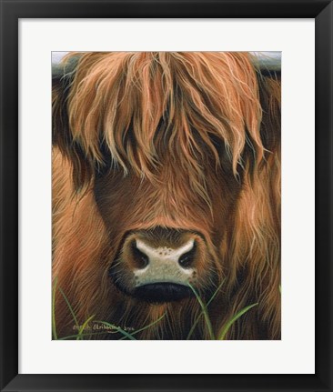 Framed Cow Portrait Print