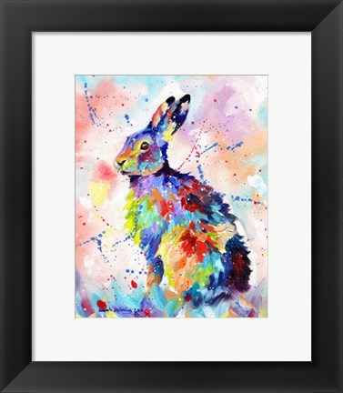 Framed Color Hare Print