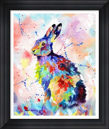 Framed Color Hare Print