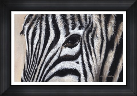 Framed Zebra Eyes Print