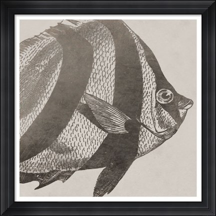 Framed Vintage Fish I Print