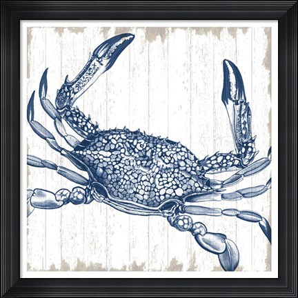 Framed Seaside Crab Print