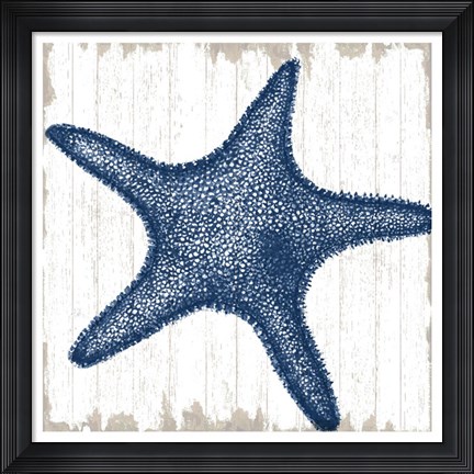 Framed Seaside Starfish Print