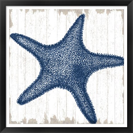 Framed Seaside Starfish Print