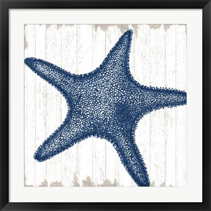 Framed Seaside Starfish Print