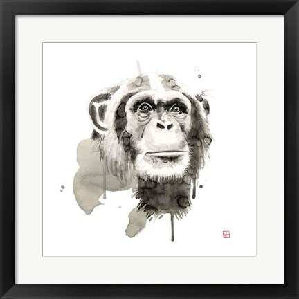 Framed Chimp Print