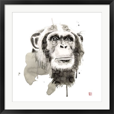 Framed Chimp Print