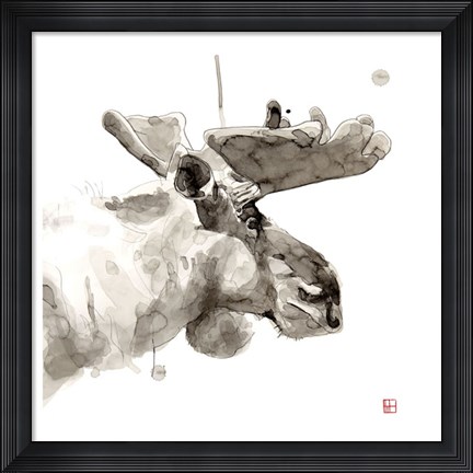 Framed Moose Print