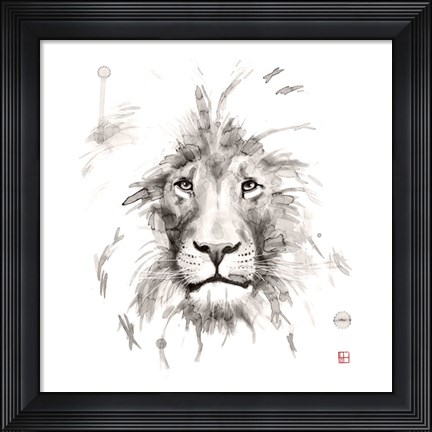 Framed Lion Print