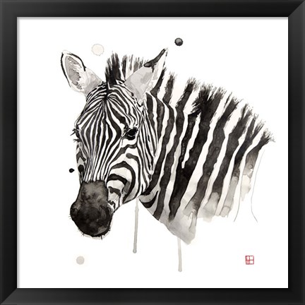 Framed Zebra II Print