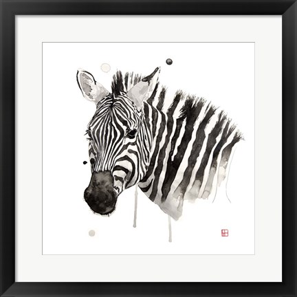 Framed Zebra II Print