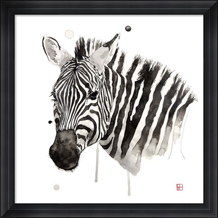 Framed Zebra II Print