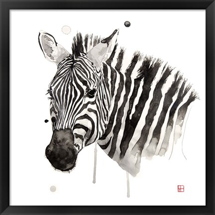 Framed Zebra II Print