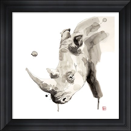 Framed Rhino Print