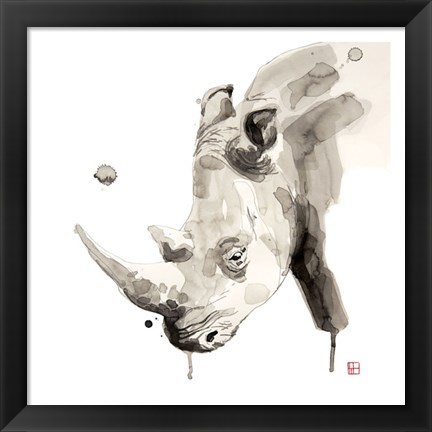 Framed Rhino Print