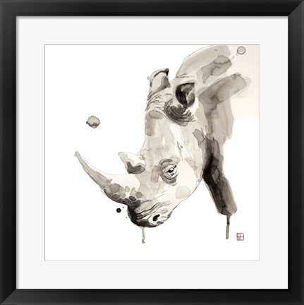 Framed Rhino Print