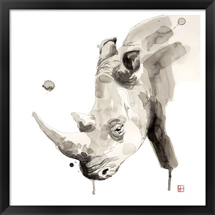 Framed Rhino Print