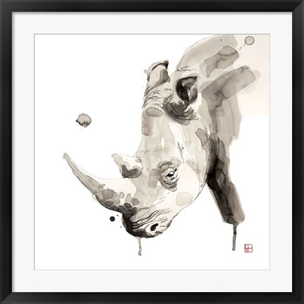 Framed Rhino Print