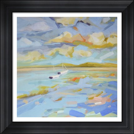 Framed Seascape Triptych (left) Print