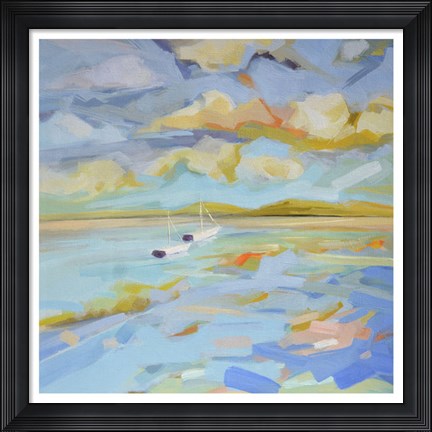Framed Seascape Triptych (left) Print