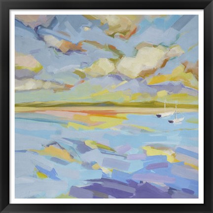 Framed Seascape Triptych (right) Print